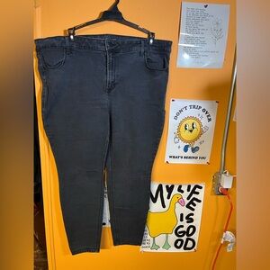 Old Navy Gray High Rise Super Skinny Jeans 22